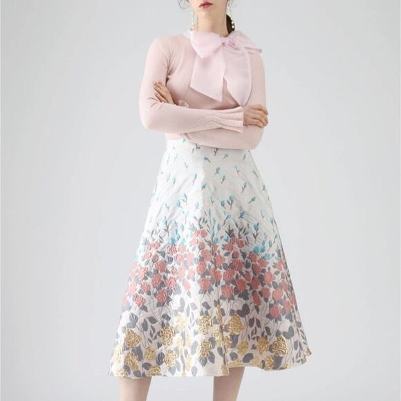 Nancy Pink Dust Sparkle Sweater Size Extra Large Bow NEW - Picture 3 of 9